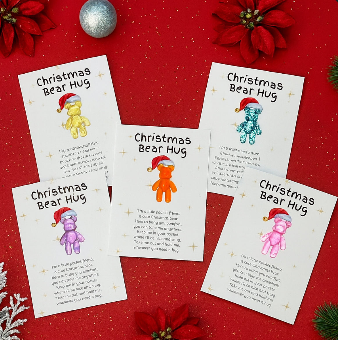 Christmas bear pocket Hug