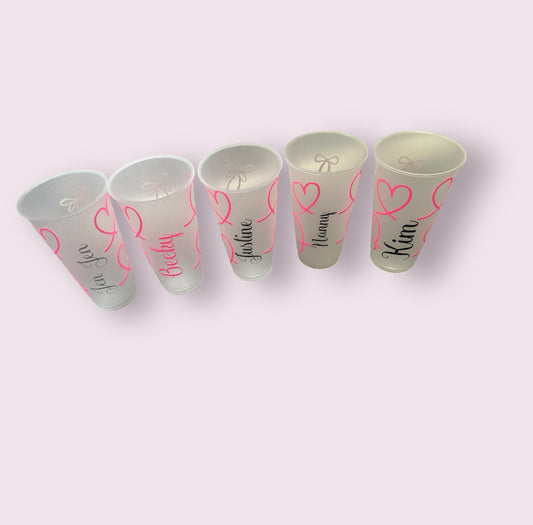 Personalised Starbucks inspired cold cups