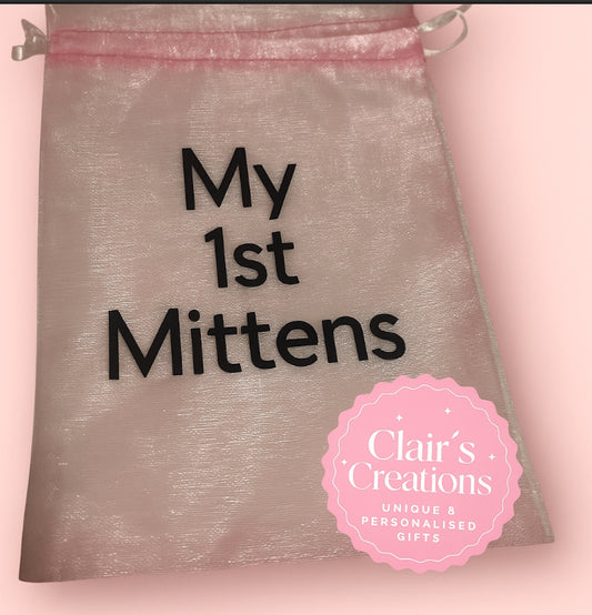 Personalised mitten bag