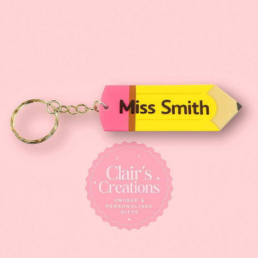 Personalised teacher key rings