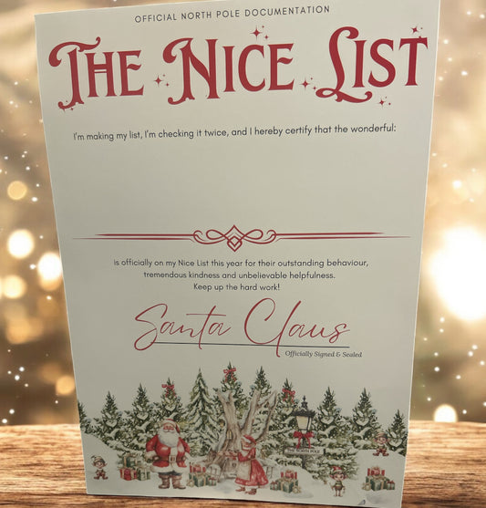 Nice list letter A4